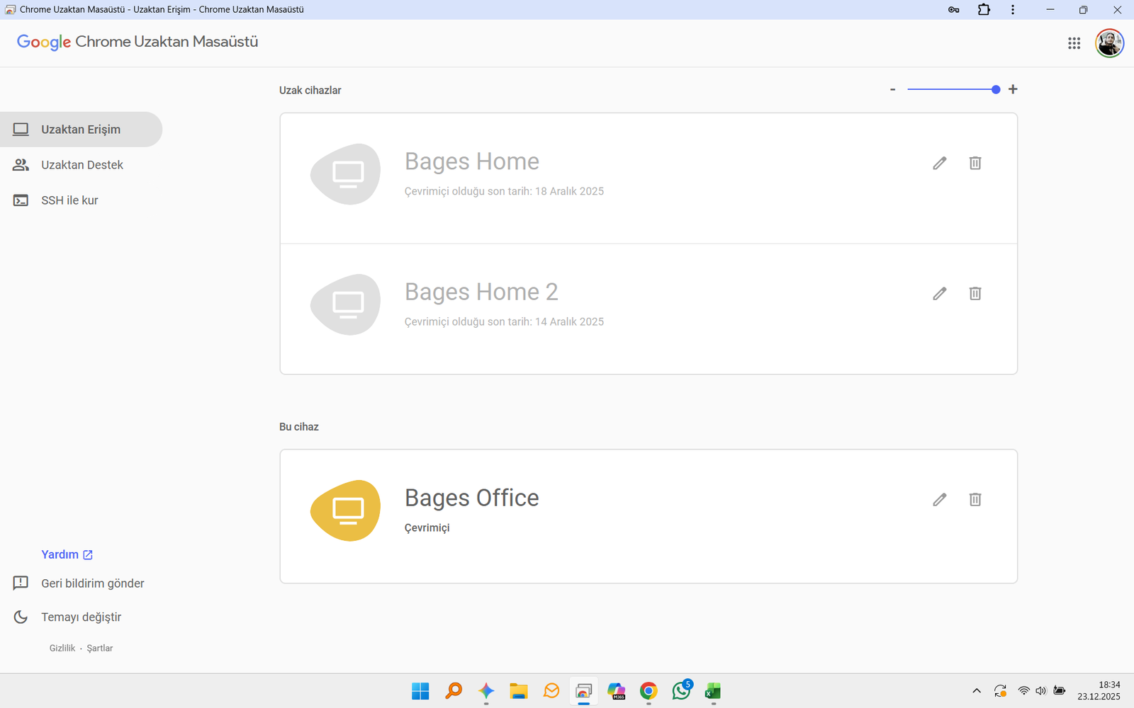 Chrome Uzaktan Masaüstü